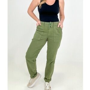 Judy Blue Women's Jessie Jogger High Waist Olive Green Denim Jogger Size 3/26